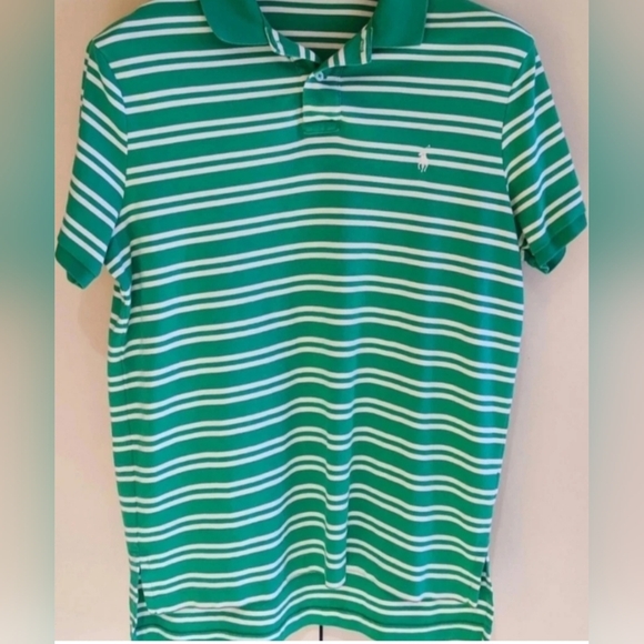 Polo Ralph Lauren Other - Ralph Lauren Mens Polo Shirt XL Green Striped Cotton